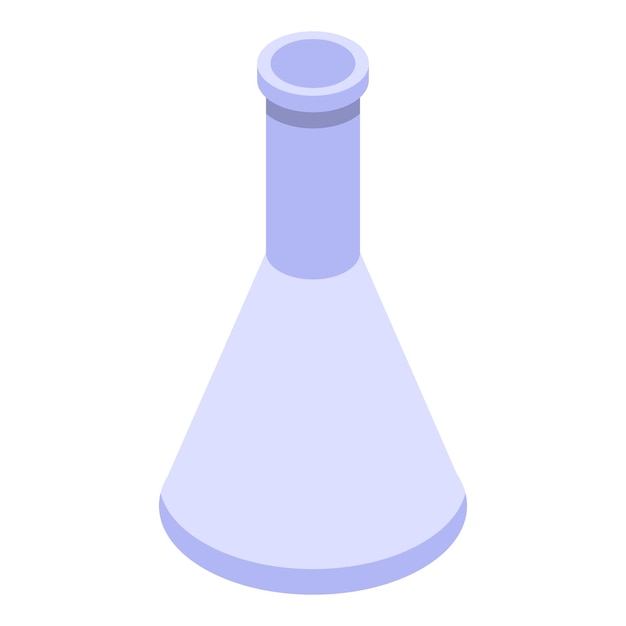Icono de matraz vacío Isométrico de icono de vector de matraz vacío para diseño web aislado sobre fondo blanco