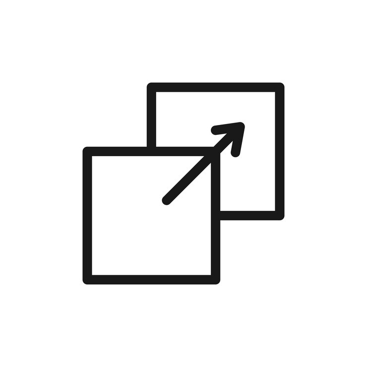 Vector ícono de maximización de la ventana