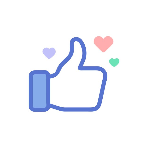 Ícono de "Me gusta" y "Reacción" para sitios web de redes sociales y aplicaciones móviles