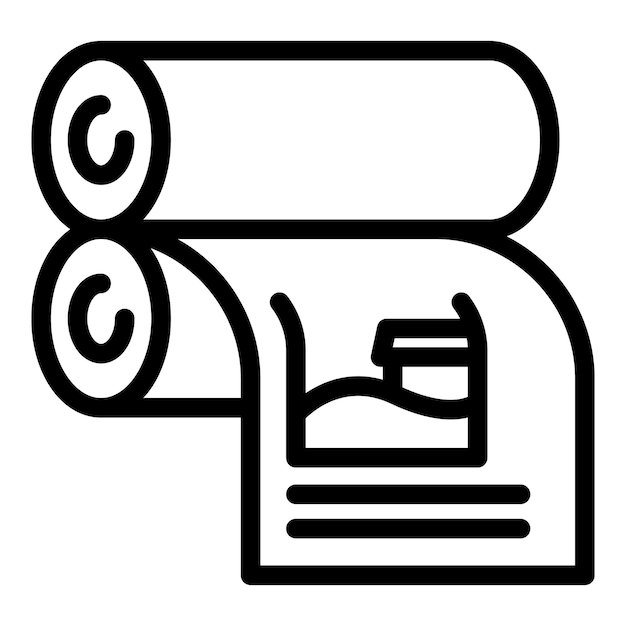Icono de mecanismo de impresión Contorno Icono de vector de mecanismo de impresión para diseño web aislado sobre fondo blanco