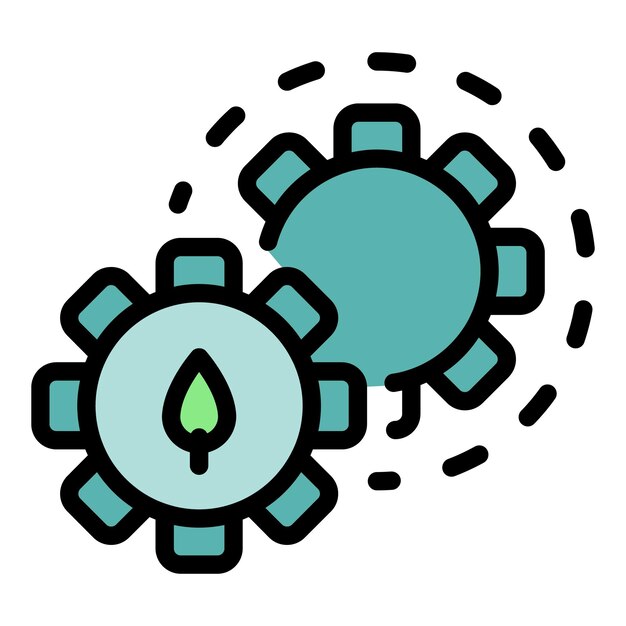 Icono de mecanismo de la naturaleza Contorno de mecanismo de naturaleza Icono vectorial de color plano aislado