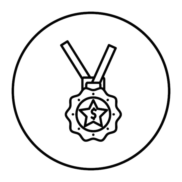 Icono de la medalla manchado