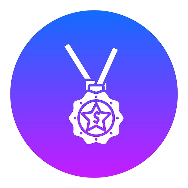 Icono de la medalla manchado