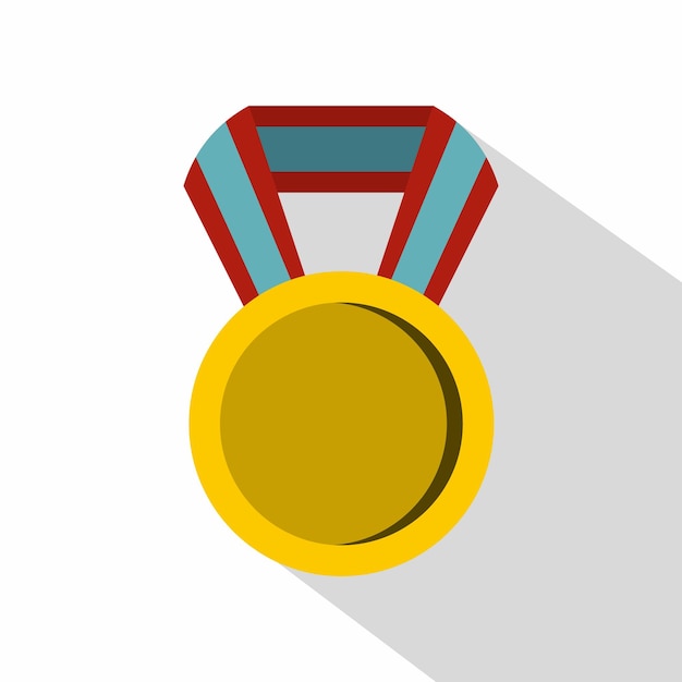 Vector icono de medalla redonda ilustración plana del icono vectorial de medalla redonda para la web