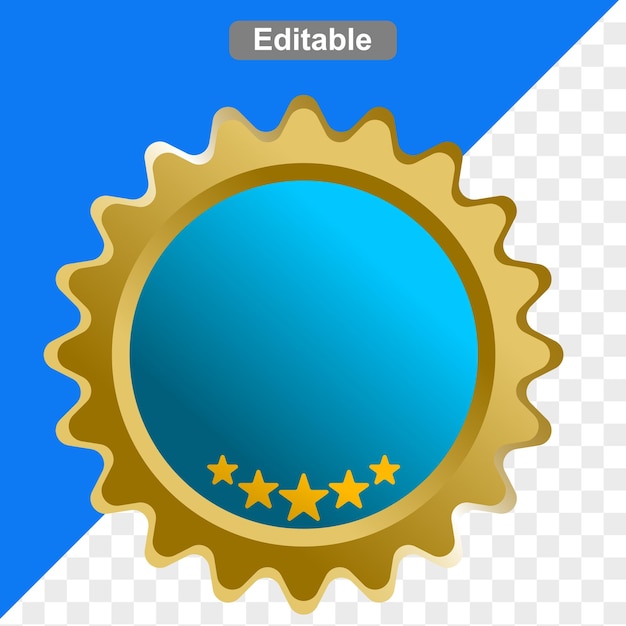 el icono de las medallas de oro de la cama azul vacía