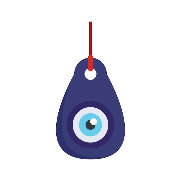 Icono de medallón de ojo azul Ilustración plana del icono de vector de medallón de ojo azul para diseño web