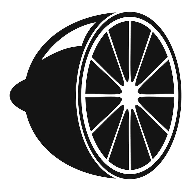 Icono de media lima Ilustración simple del icono de vector de media lima para diseño web aislado sobre fondo blanco