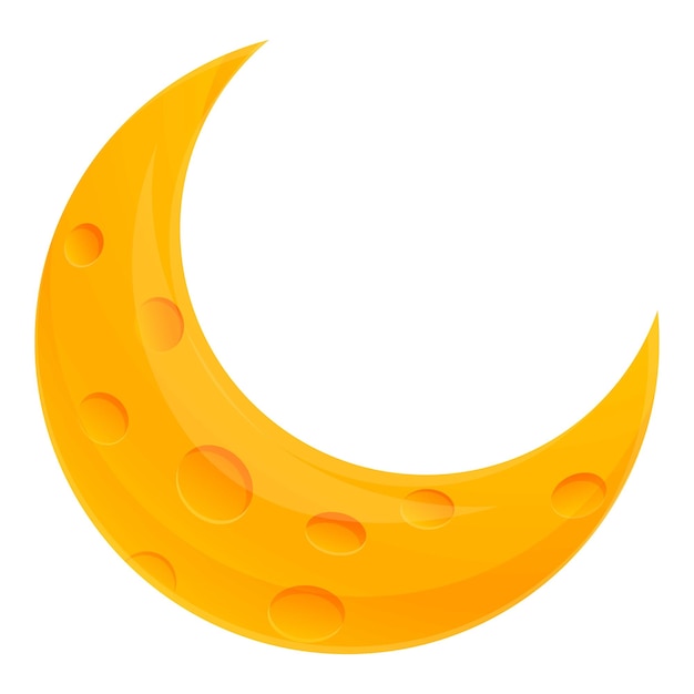 Icono de media luna Icono vectorial de media luna para el diseño web aislado sobre fondo blanco