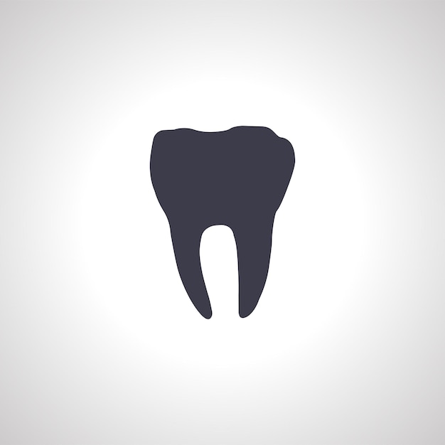 Vector icono de medicina dental aislado del diente