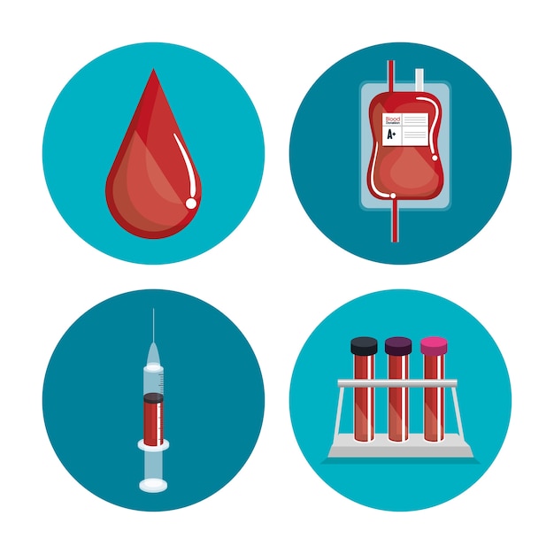 Icono médico de donación de sangre