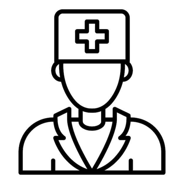 Icono médico Esquema médico icono vectoriales para diseño web aislado sobre fondo blanco.