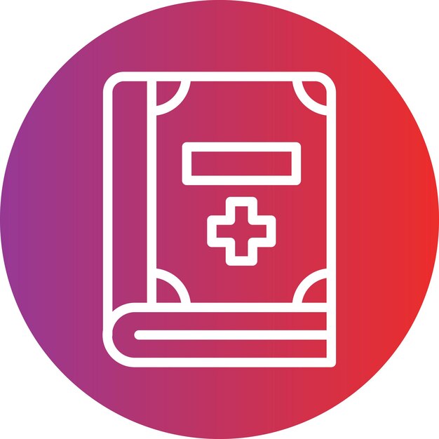 un icono médico con un fondo rojo y una cruz blanca