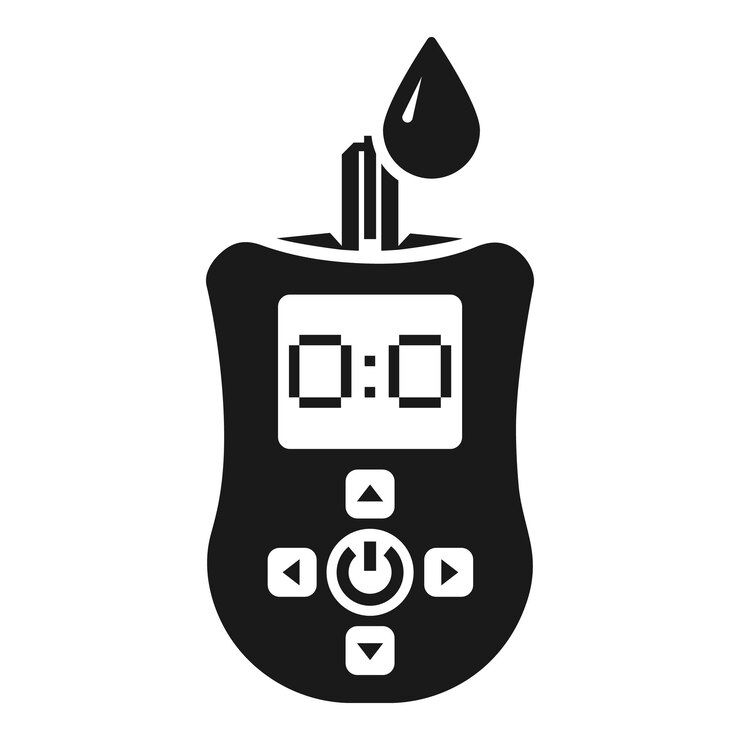 Vector icono de medidor de glucosa moderno ilustración simple del icono de vector de medidor de glucosa moderno para diseño web aislado sobre fondo blanco