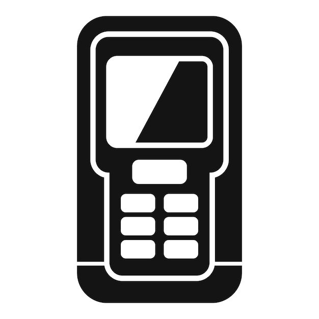 El icono del medidor láser de la carcasa es un vector simple herramienta de pantalla de diagnóstico