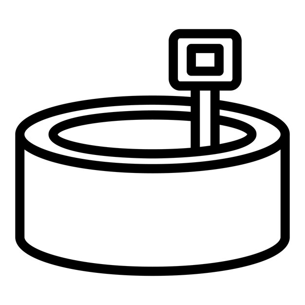 Icono de medidor de ph líquido Contorno Icono de vector de medidor de ph líquido para diseño web aislado sobre fondo blanco