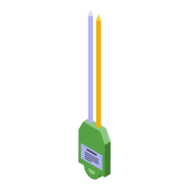 Icono del medidor de ph del suelo vector isométrico Escala de prueba alcalina de agua