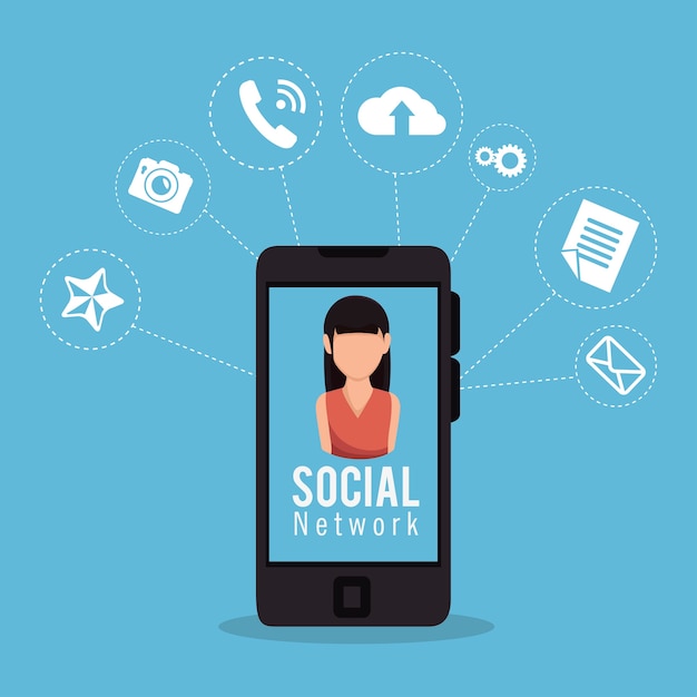 icono de medios de red social d