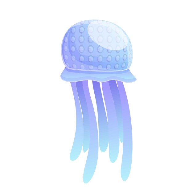 Icono de medusa peligrosa. Caricatura de peligro medusas icono vectoriales para diseño web aislado sobre fondo blanco.