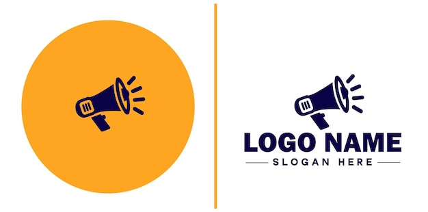 El icono del megáfono, el altavoz, el chat, el logotipo social, la aplicación de la interfaz de usuario, el moderno logotipo vectorial de negocios planos.