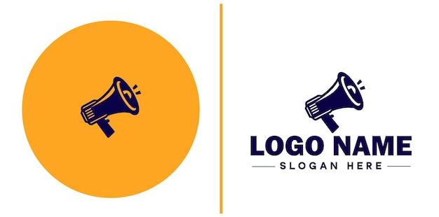 Vector el icono del megáfono, el altavoz, el chat, el logotipo social, la aplicación de la interfaz de usuario, el moderno logotipo vectorial de negocios planos.