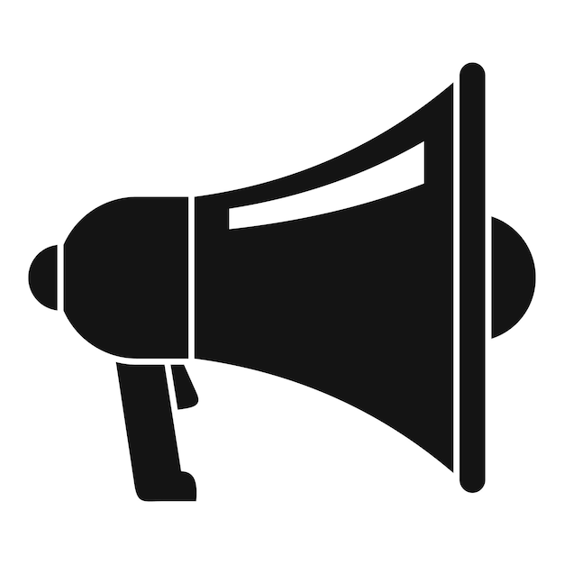 Icono de megáfono de altavoz Ilustración simple del icono de vector de megáfono de altavoz para diseño web aislado sobre fondo blanco