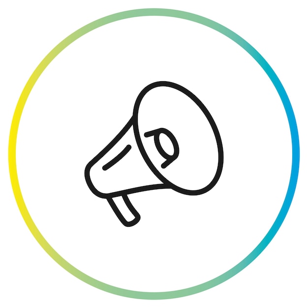 icono del megáfono de la bocina