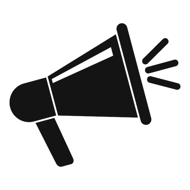 Icono de megáfono de contenido atractivo Ilustración simple del icono de vector de megáfono de contenido atractivo para diseño web aislado sobre fondo blanco
