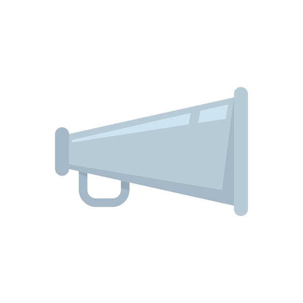 Icono de megáfono Ilustración plana del icono de vector de megáfono aislado sobre fondo blanco