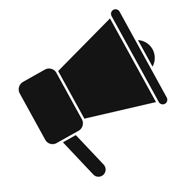 Icono de megáfono negro que representa el concepto de comunicación