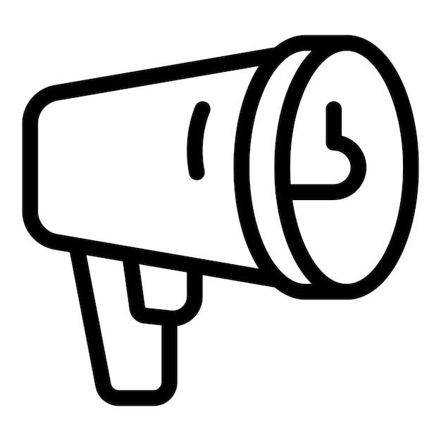 Icono de megáfono que representa el hablar en público y la comunicación