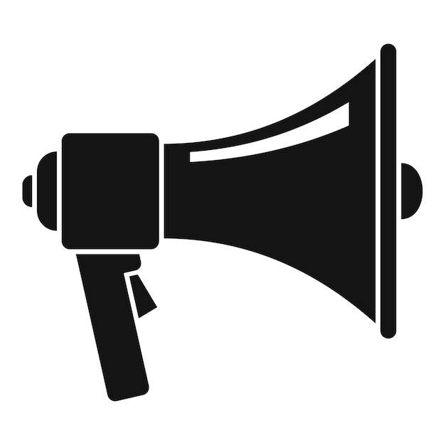 Icono de megáfono de videojuego Ilustración simple del icono de vector de megáfono de videojuego para diseño web aislado sobre fondo blanco