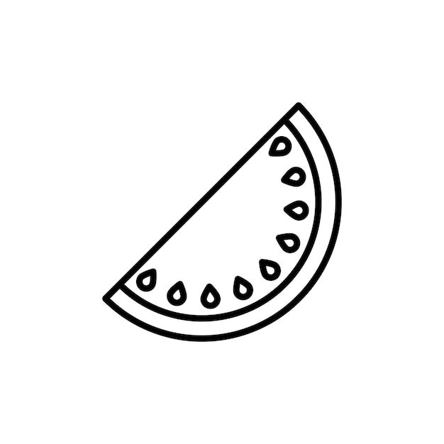 Icono de melón aislado en fondo blanco