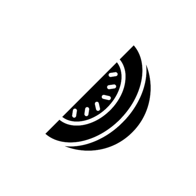 Icono de melón aislado en fondo blanco