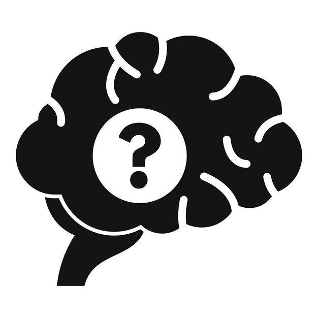 Icono de memoria de trabajo cerebral vector simple cabeza de demencia
