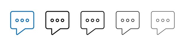 Icono de mensaje Logotipo vectorial de esquema para la aplicación web