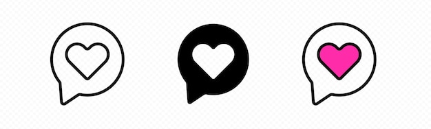 Icono de mensaje de notificación Me gusta Icono de Me gusta de redes sociales