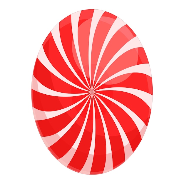 Icono de menta de caramelo redondeado Caricatura de icono de vector de menta de caramelo redondeado para diseño web aislado sobre fondo blanco