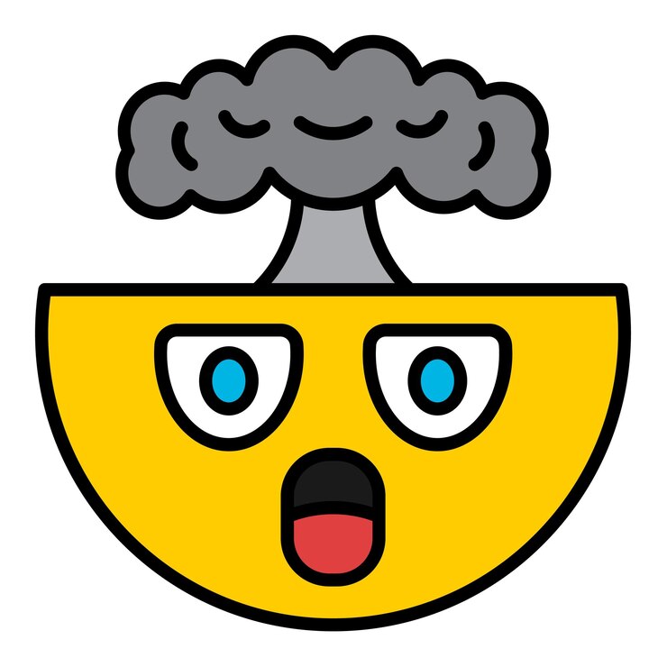 Vector el icono de la mente soplada