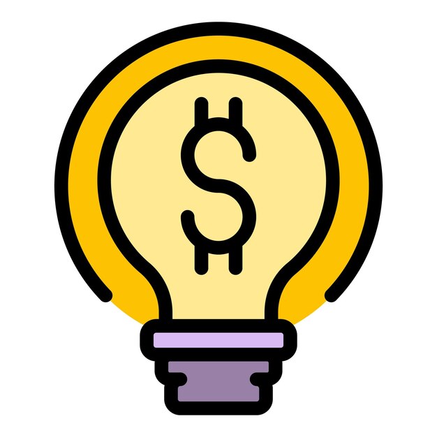 Icono del mercado de divisas Contorno Icono de vector del mercado de divisas para diseño web aislado en color plano de fondo blanco