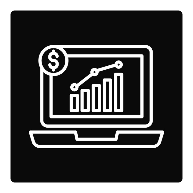 Icono del mercado de valores en línea