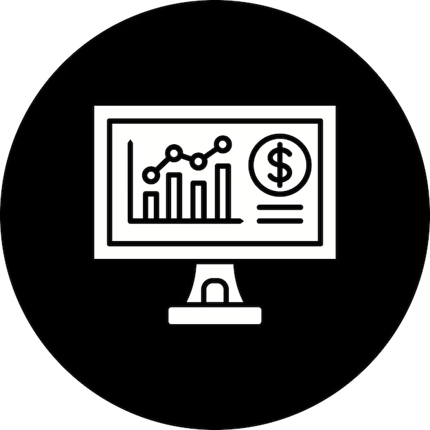 Vector icono del mercado de valores