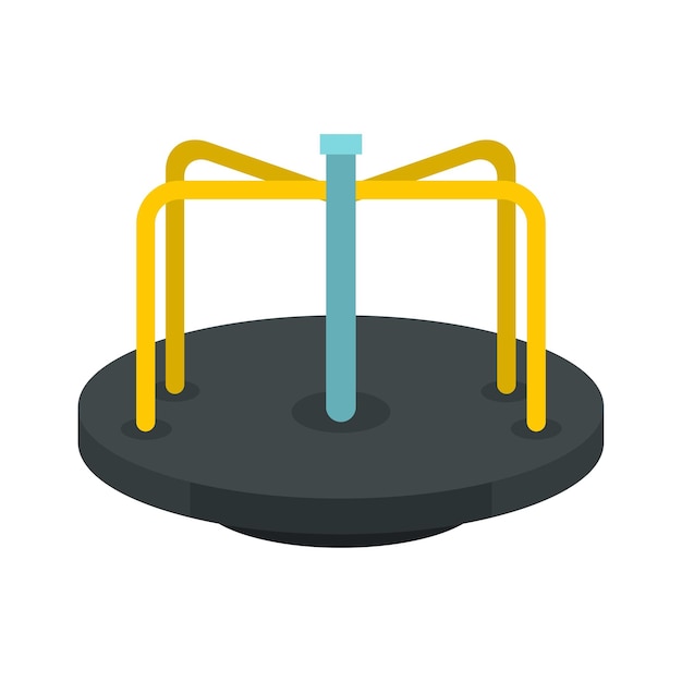 Vector el icono de merry go round en estilo plano aislado en la ilustración vectorial de fondo blanco