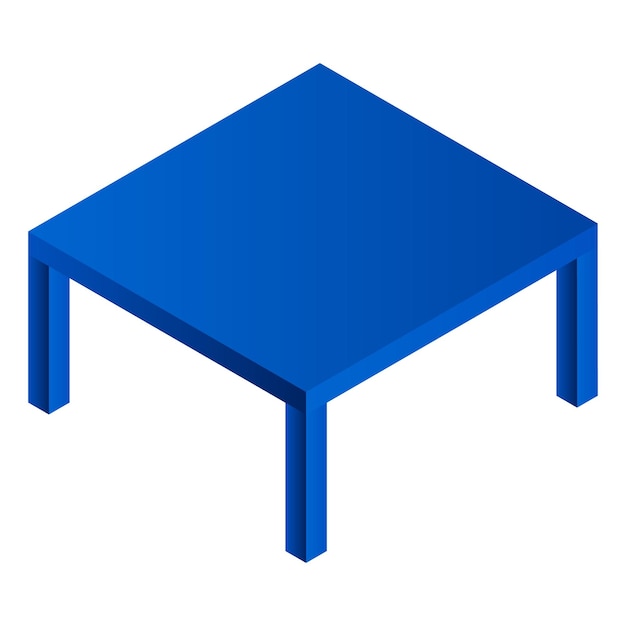 Icono de mesa azul de lavandería Isométrica de icono de vector de mesa azul de lavandería para diseño web aislado sobre fondo blanco