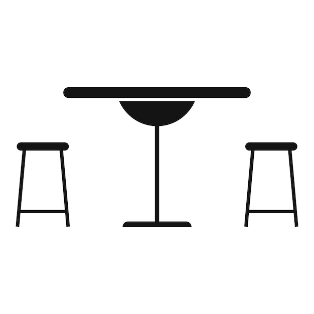 Icono de mesa de café callejero Ilustración simple del icono de vector de mesa de café callejero para diseño web aislado sobre fondo blanco