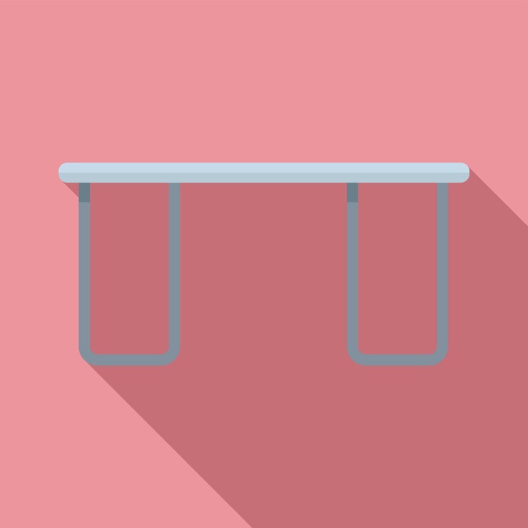 Vector icono de mesa de campamento plegable ilustración plana del icono de vector de mesa de campamento plegable para diseño web