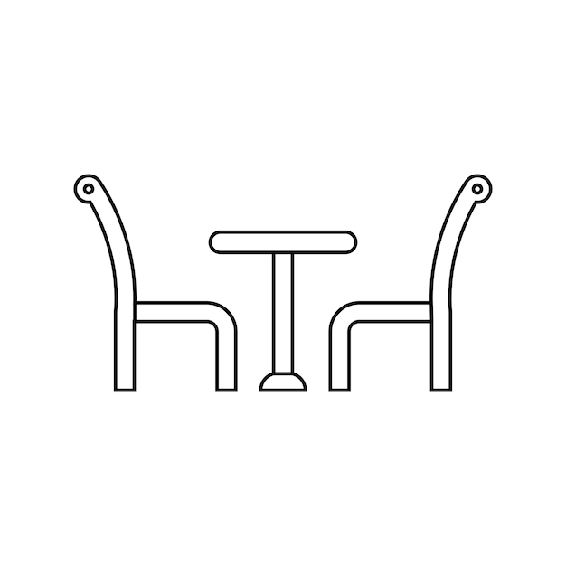 El icono de la mesa de comedor