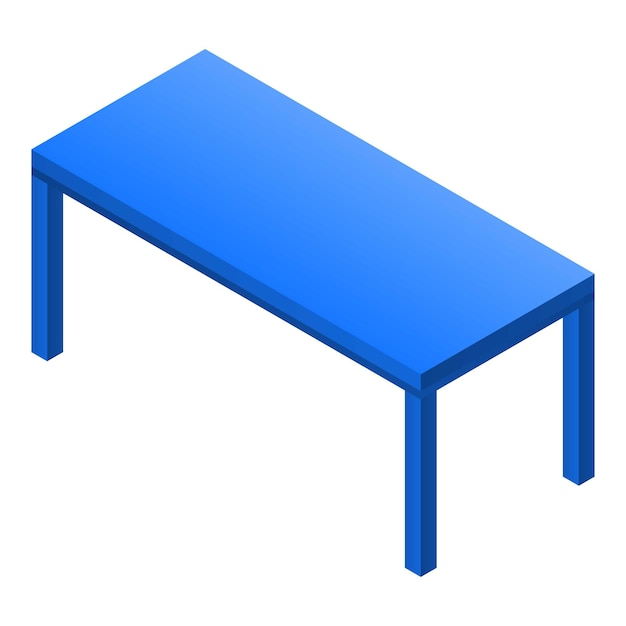 Icono de mesa de computadora Isométrica del icono de vector de mesa de computadora para diseño web aislado sobre fondo blanco