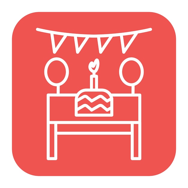 Icono de la mesa de cumpleaños