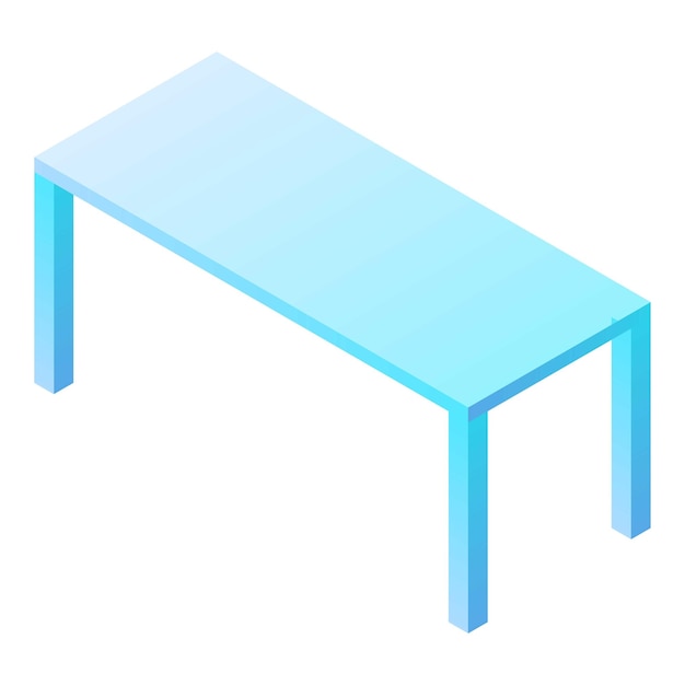 Vector icono de mesa isométrica del icono de vector de mesa para diseño web aislado sobre fondo blanco