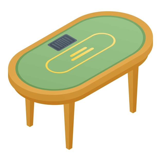 Icono de mesa de juego de casino Isométrico del icono de vector de mesa de juego de casino para diseño web aislado sobre fondo blanco